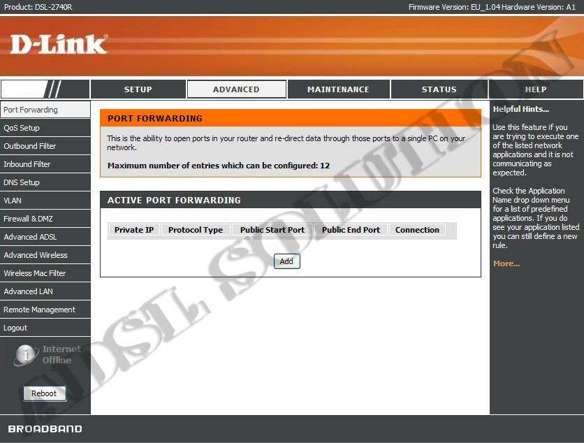  D-Link, DSL-2680 Port Forwarding: l'apertura delle porte sul router